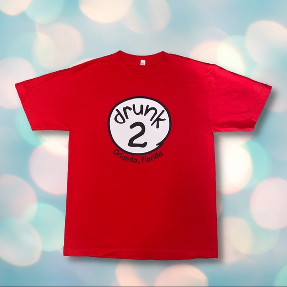 Universal Studios Dr. Seuss “Drunk 2” Thing Men’s Tee Shirt Top Size M - Picture 2 of 2